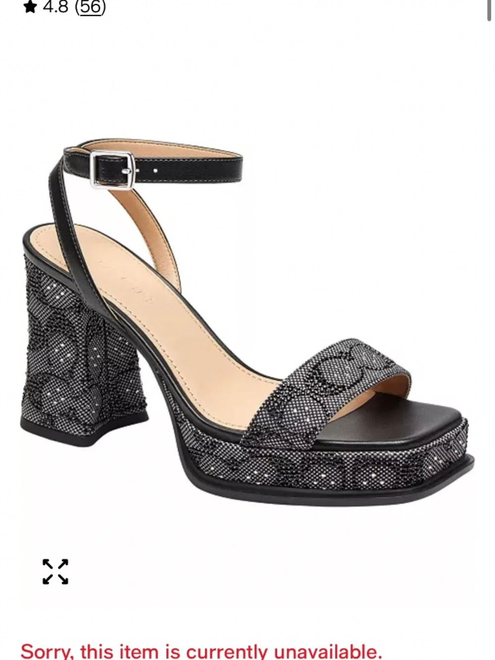 Coach Women’s platform sandal in Crystal signature jacquard - Picture 2 of 2